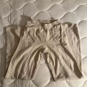 Aerie Cream Lounge Pants Joggers Women’s Size Small Cozy